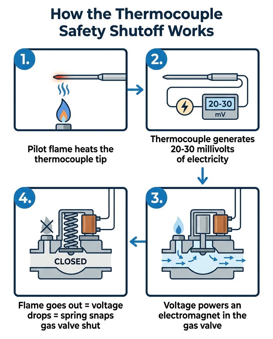How the Thermocouple Safety Shutoff Works