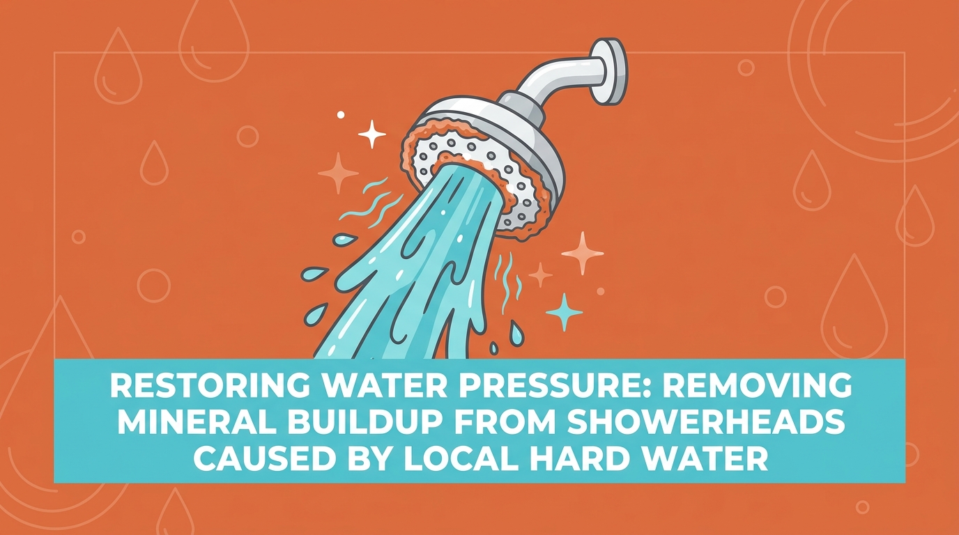 Removing Mineral Buildup from Showerheads Caused by Local Hard Water