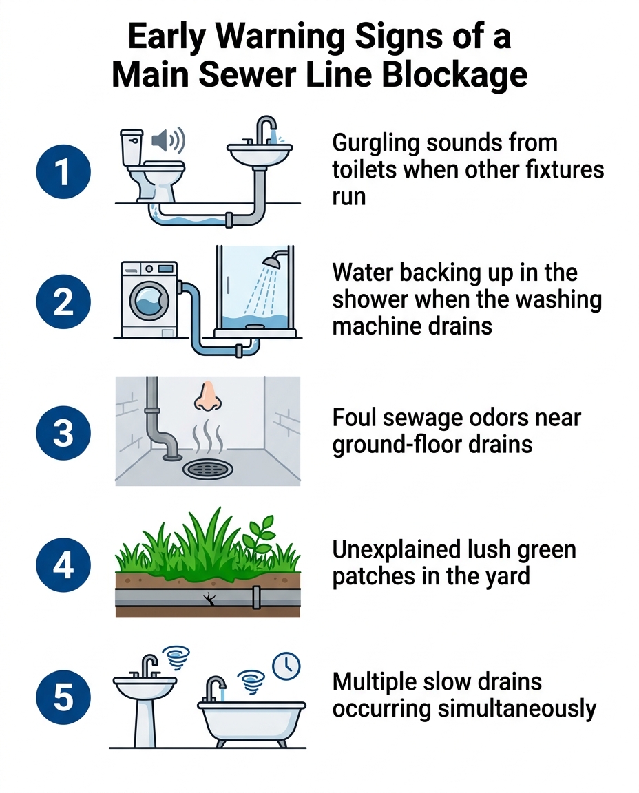 Early Warning Signs of a Main Sewer Line Blockage
