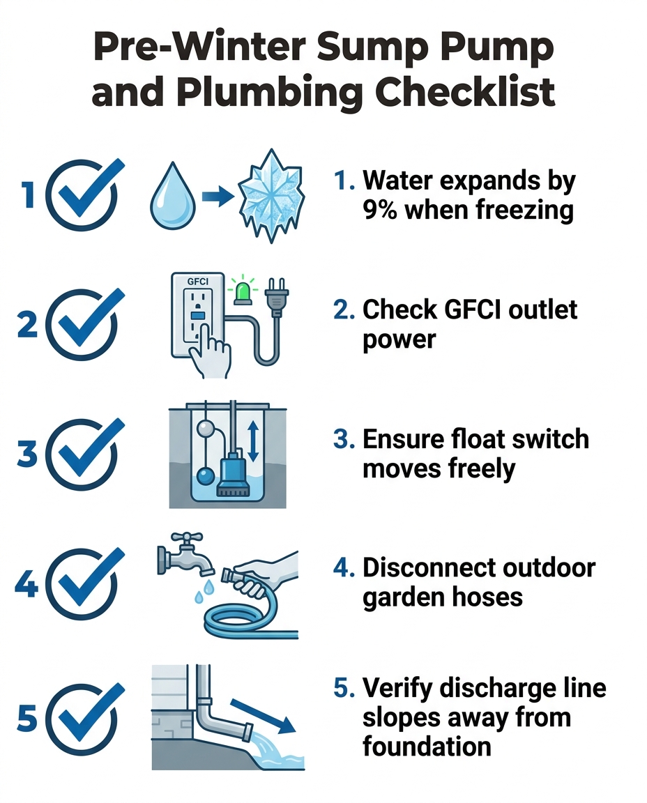 Pre-Winter Sump Pump and Plumbing Checklist