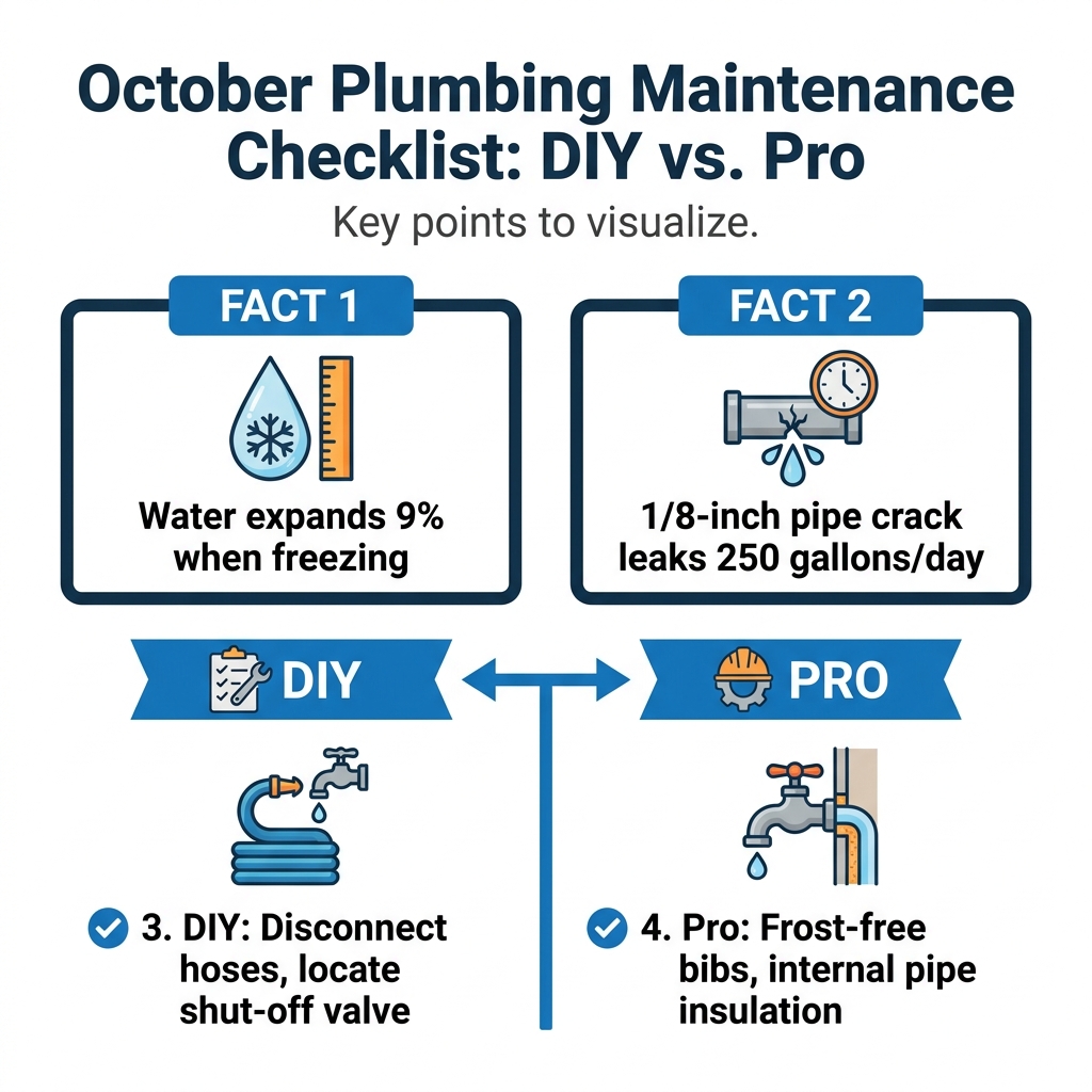 October Plumbing Maintenance Checklist: DIY vs. Pro