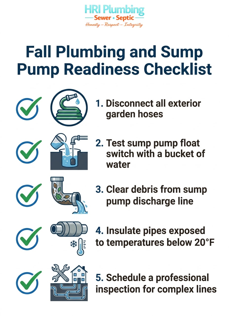 Fall Plumbing and Sump Pump Readiness Checklist