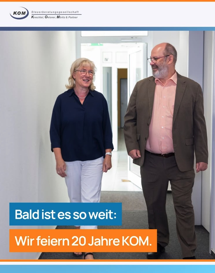 Social Media Beitrag: Bald ist es so weit, 20 Jahre KOM