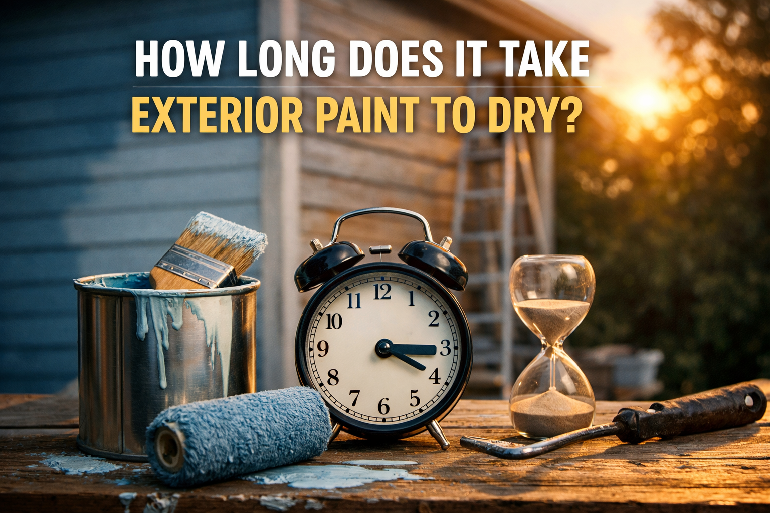 how long does it take exterior paint to dry