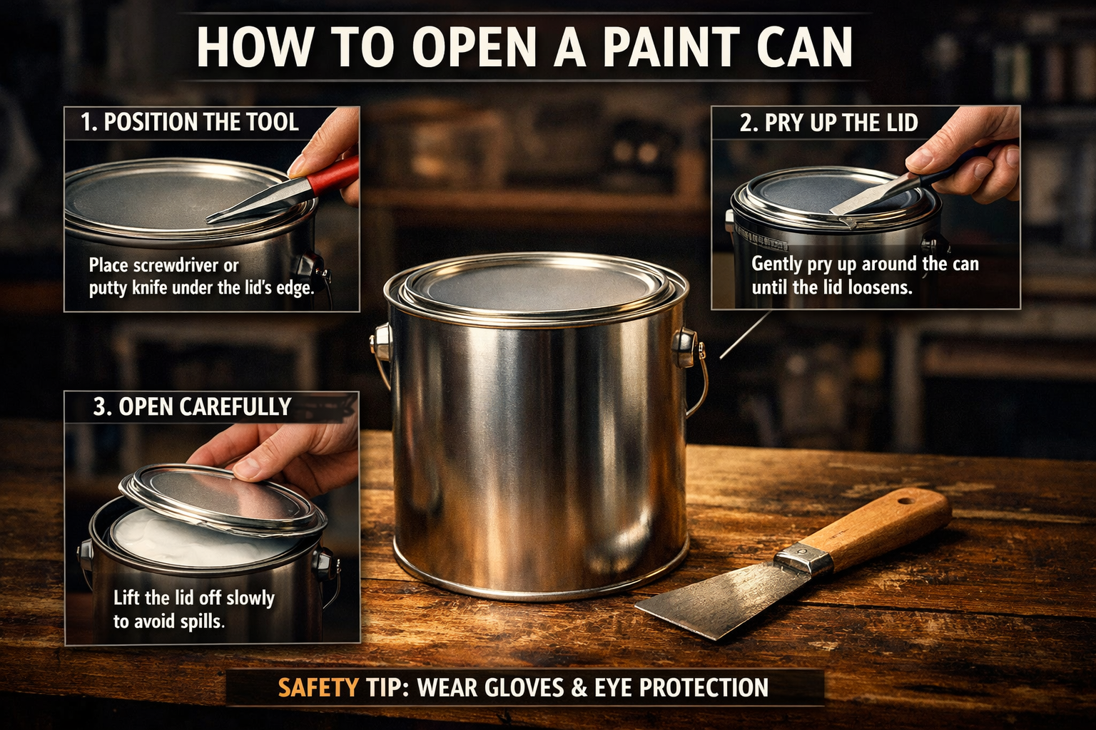 how to open a paint can