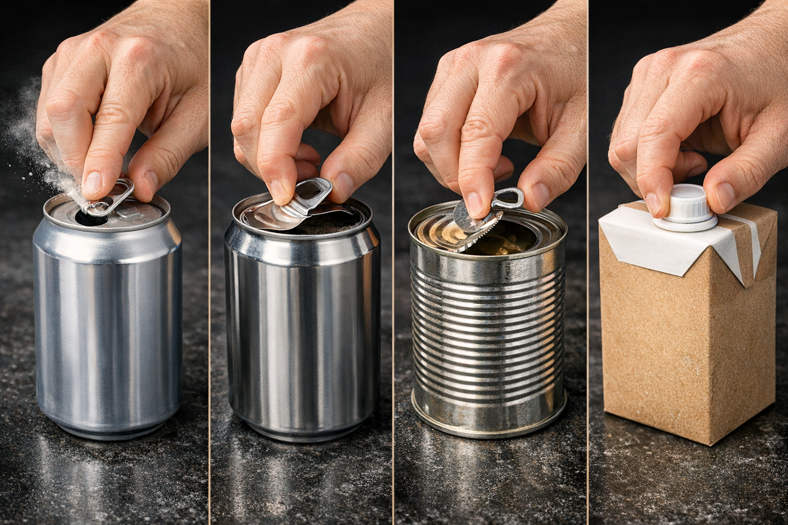 Impact of Can Materials on Opening Techniques