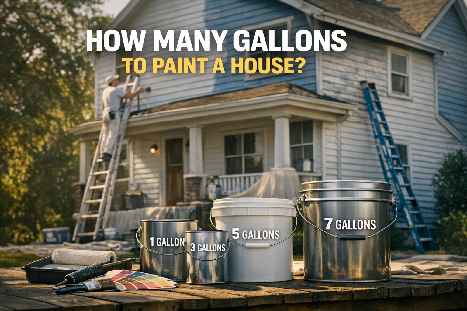 how many gallons to paint a house