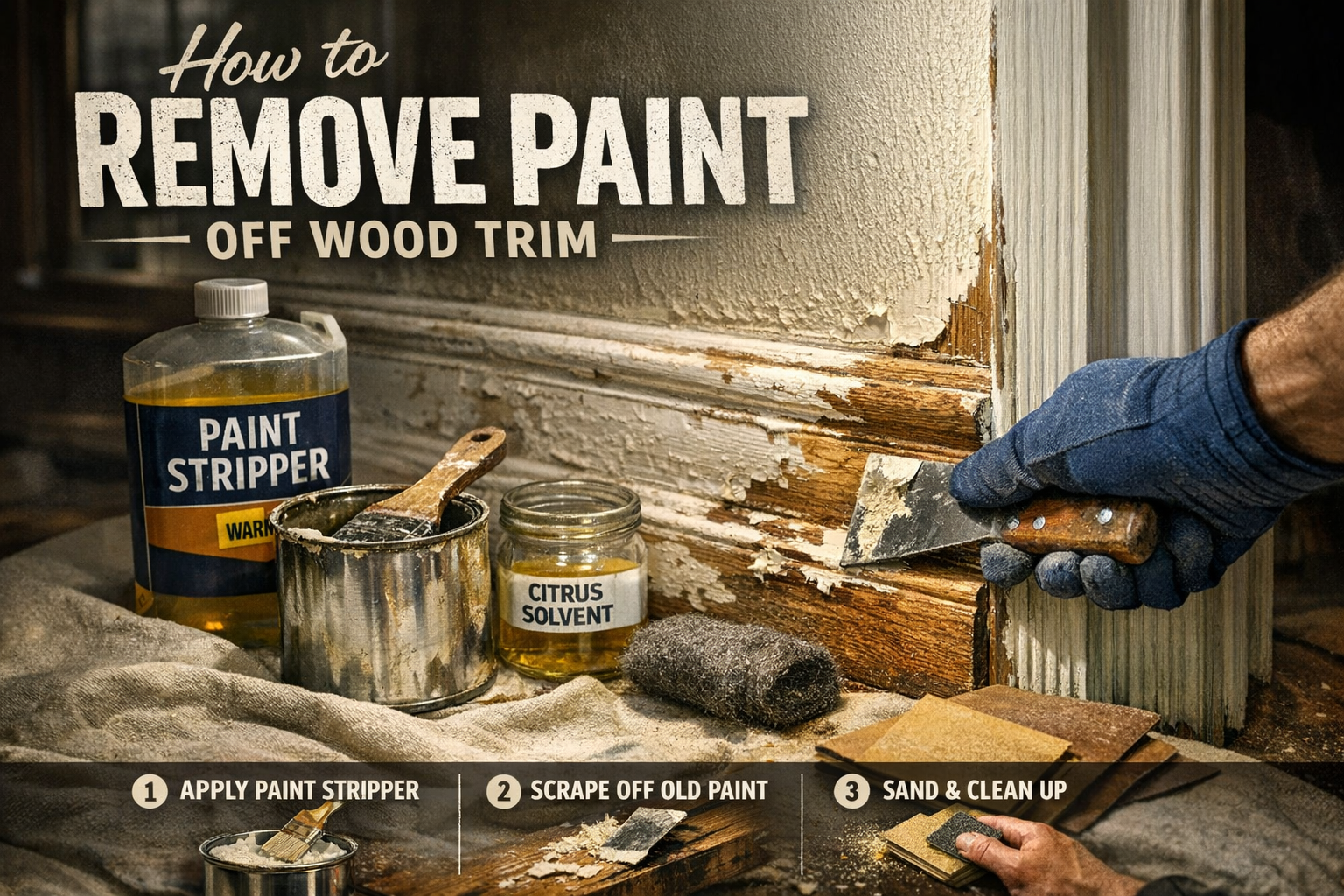 how to remove paint off wood trim