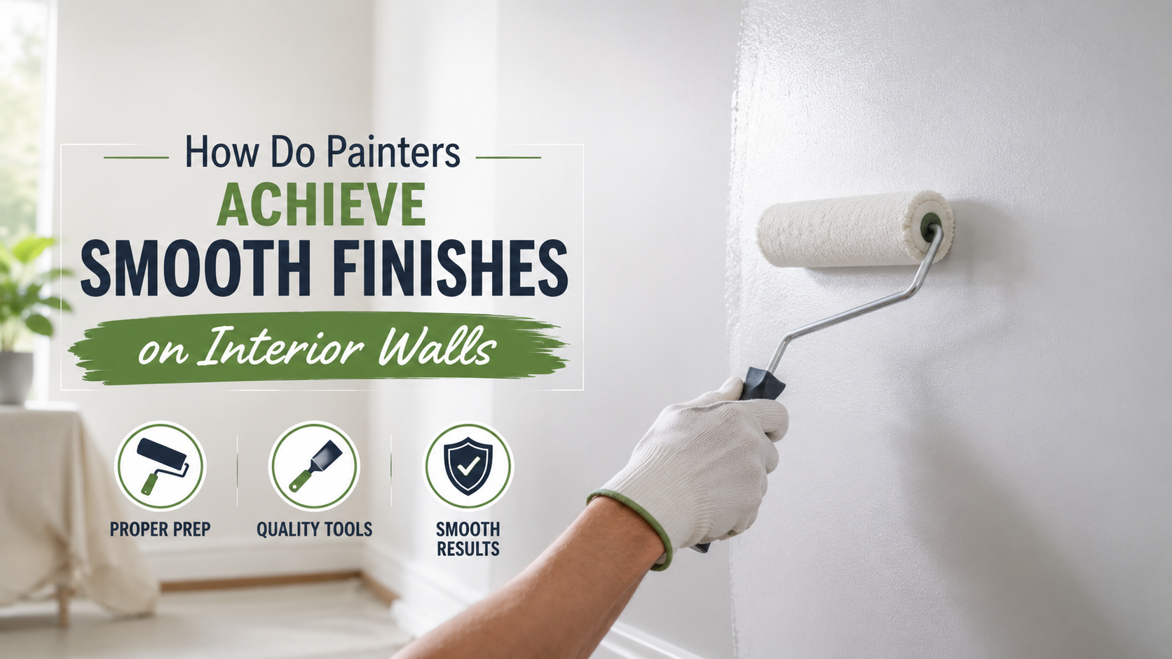 How Do Painters Achieve Smooth Finishes on Interior Walls?