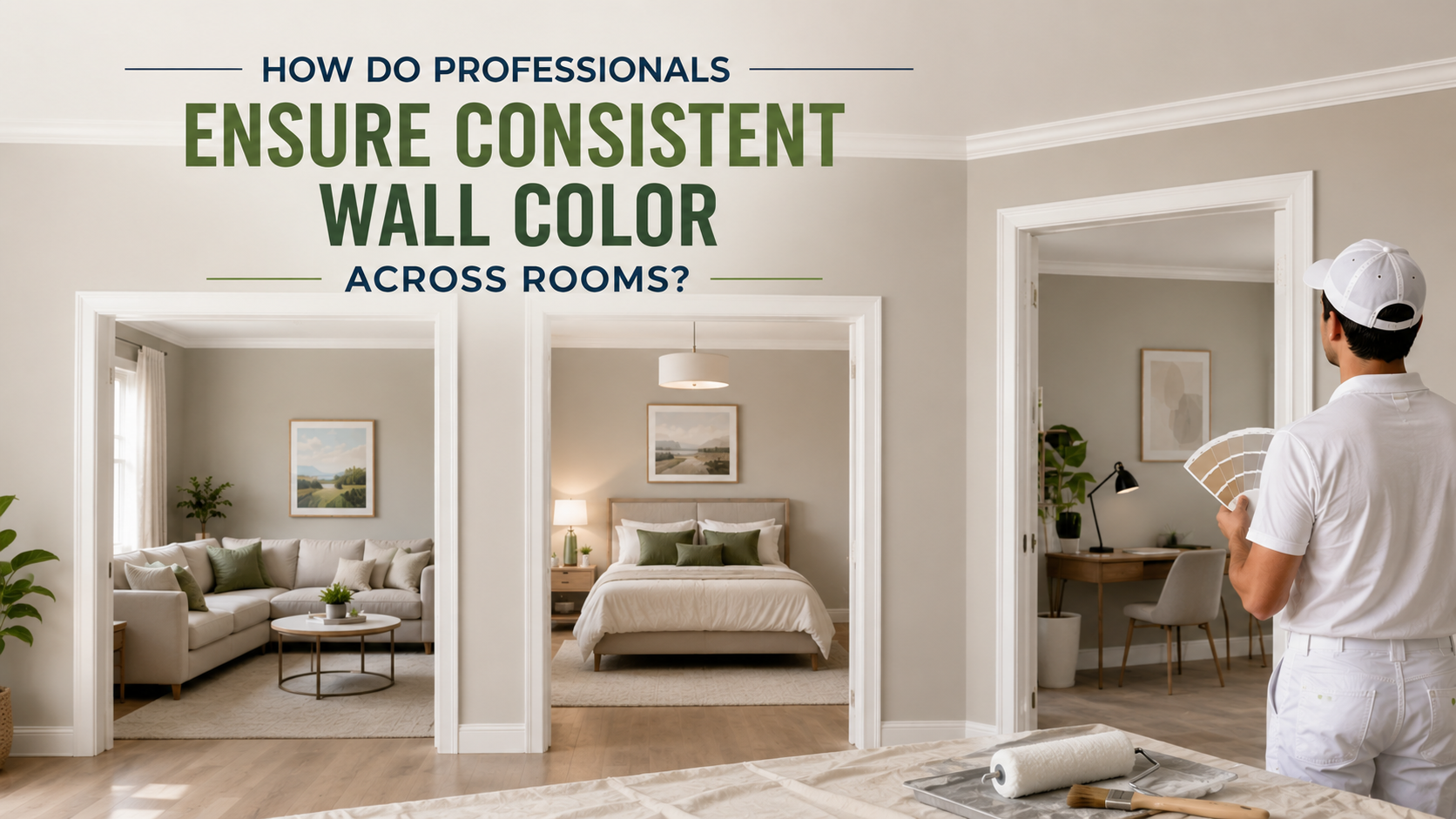 How Do Professionals Ensure Consistent Wall Color Across Rooms?