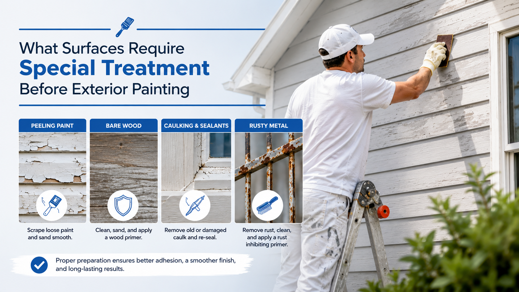What Surfaces Require Special Treatment Before Exterior Painting?