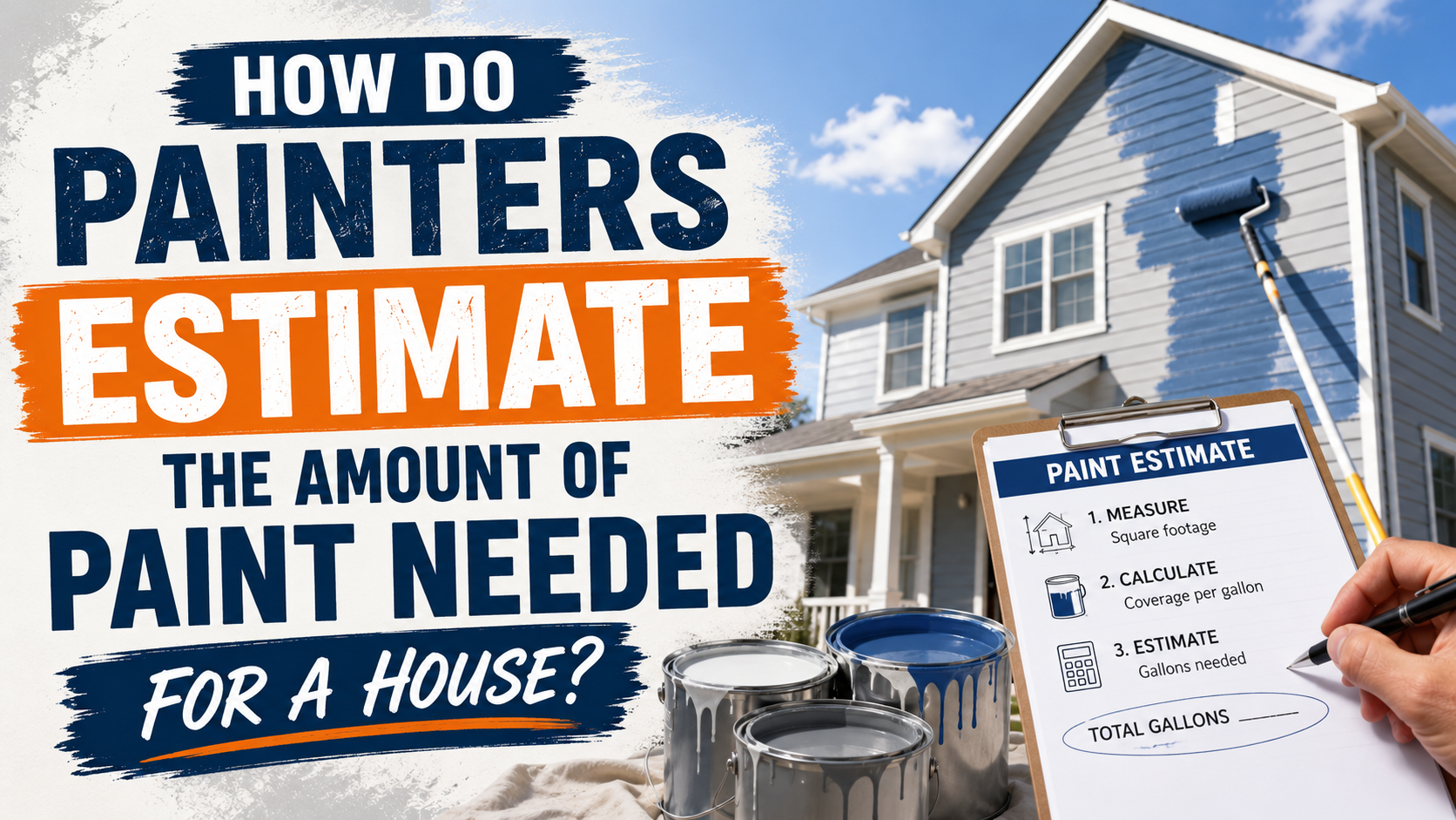 How Do Painters Estimate the Amount of Paint Needed for a House?