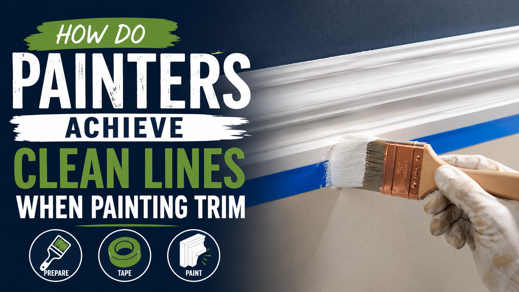 How Do Painters Achieve Clean Lines When Painting Trim?