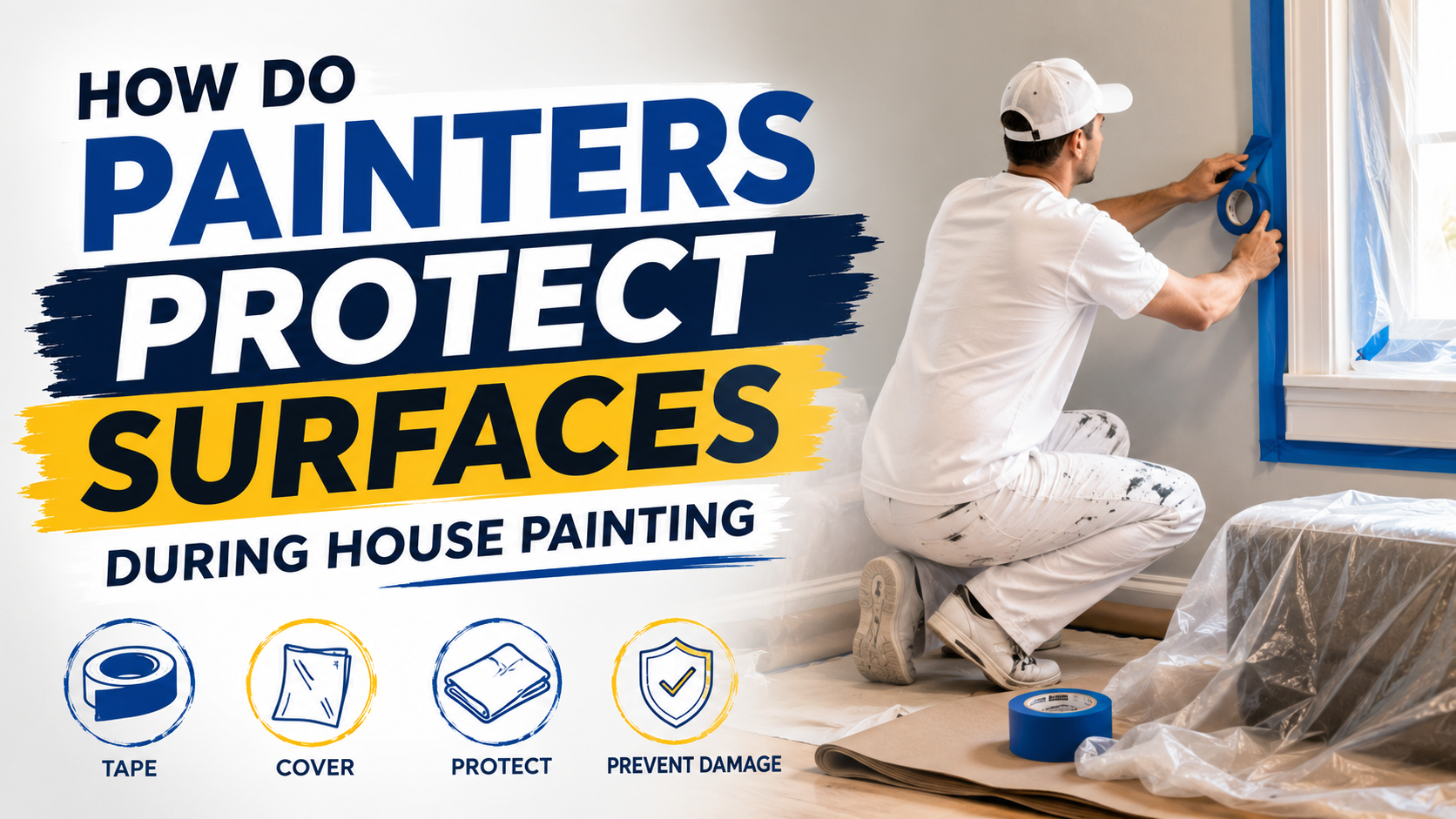 How Do Painters Protect Surfaces During House Painting?