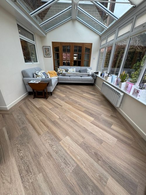 Karndean LVT laid on a diagonal design