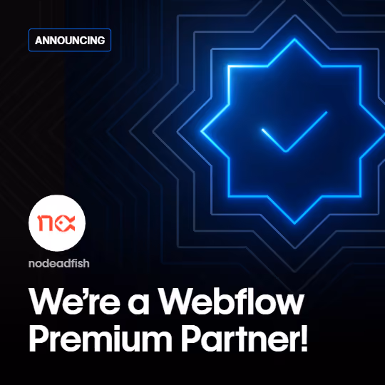 Webflow Premium Partner aankondiging voor No Dead Fish
