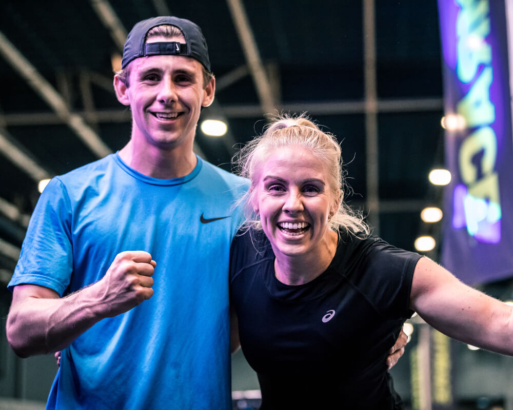 A group of athletes running