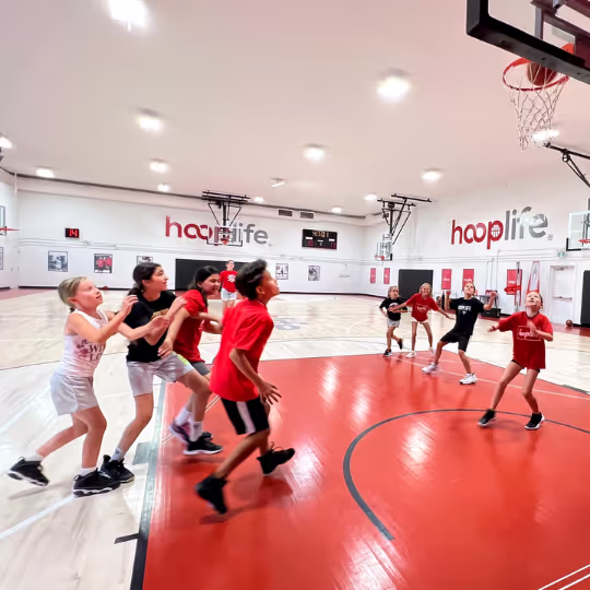 Girls doing a free throw