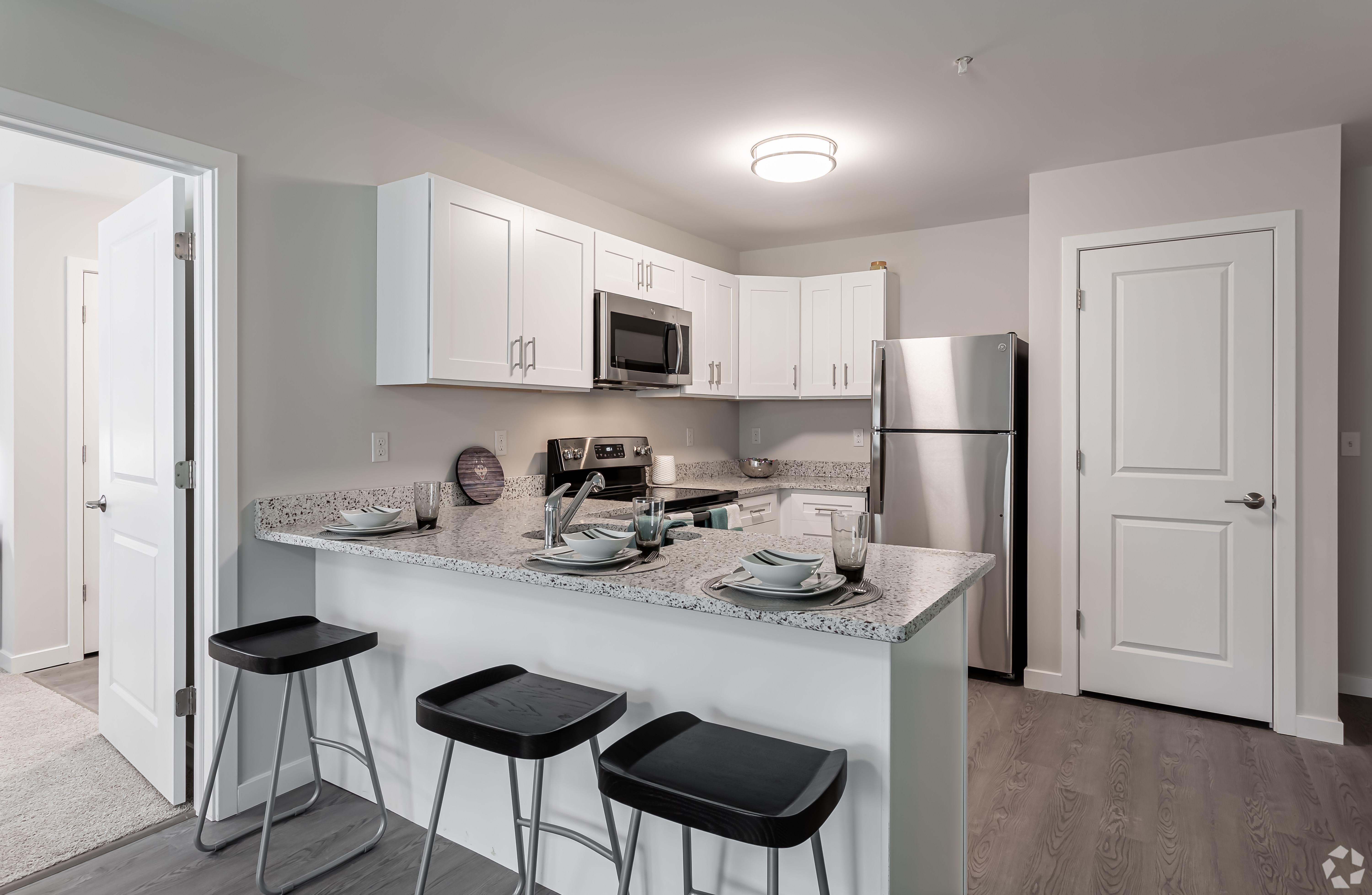 Styled kitchen bar area 