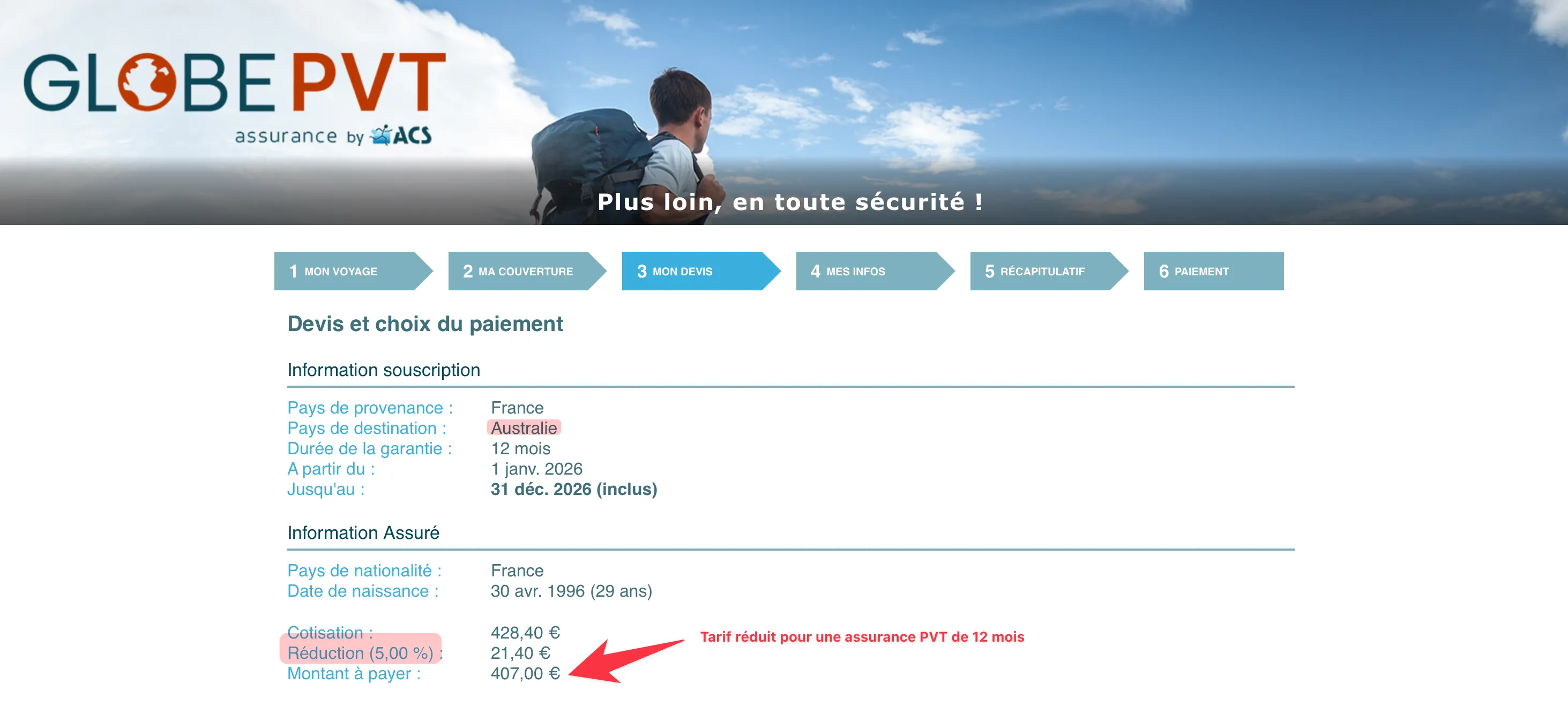Code promo ACS Globe PVT 5% Australie et Nouvelle-Zélande