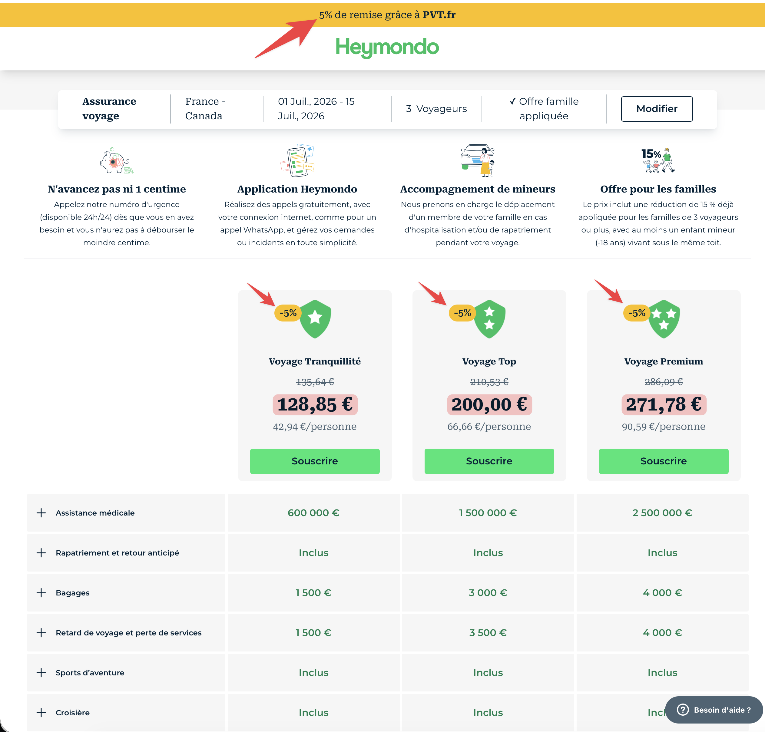 Réduction -5% Heymondo