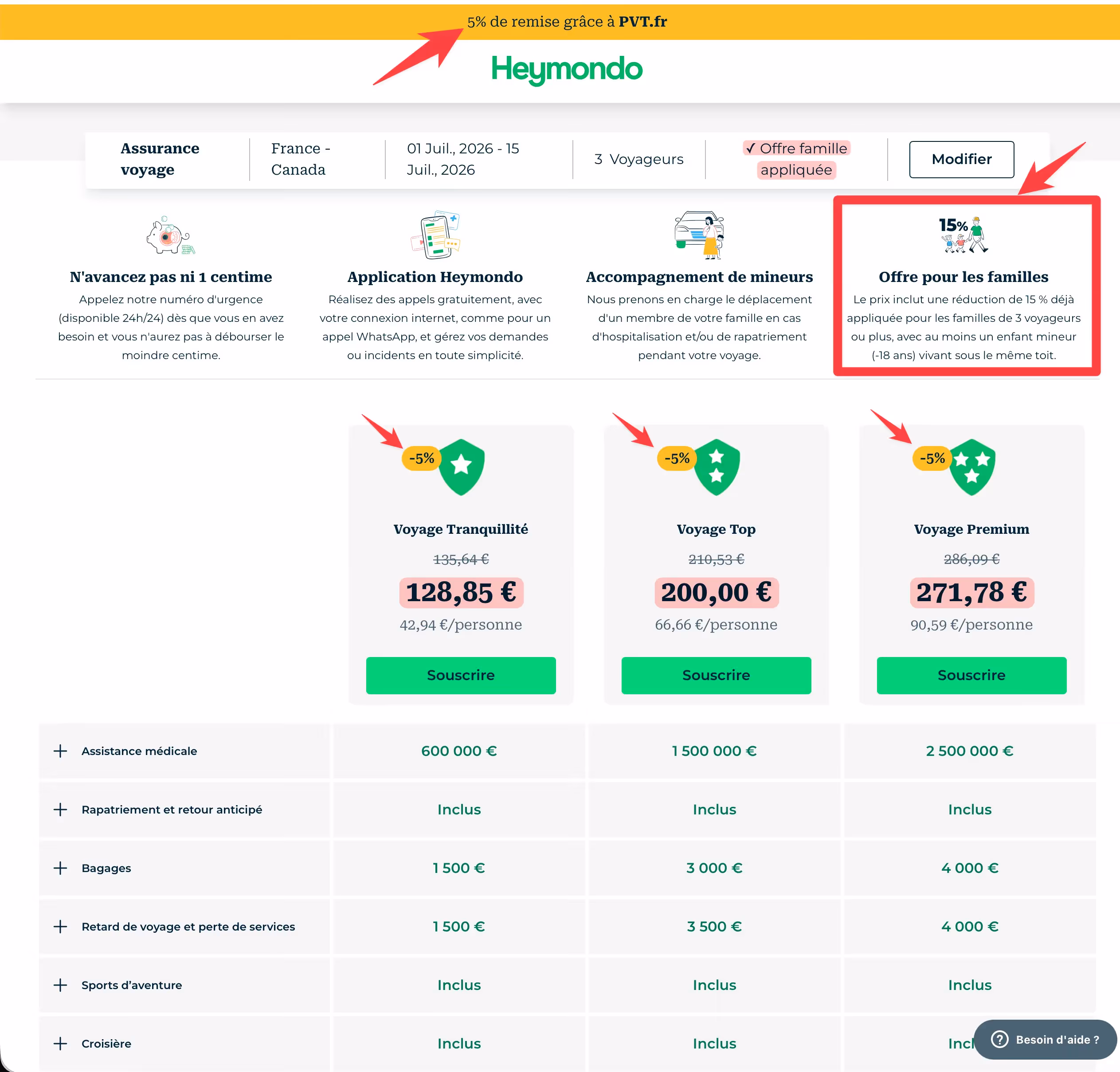 reduction Heymondo 20 famille
