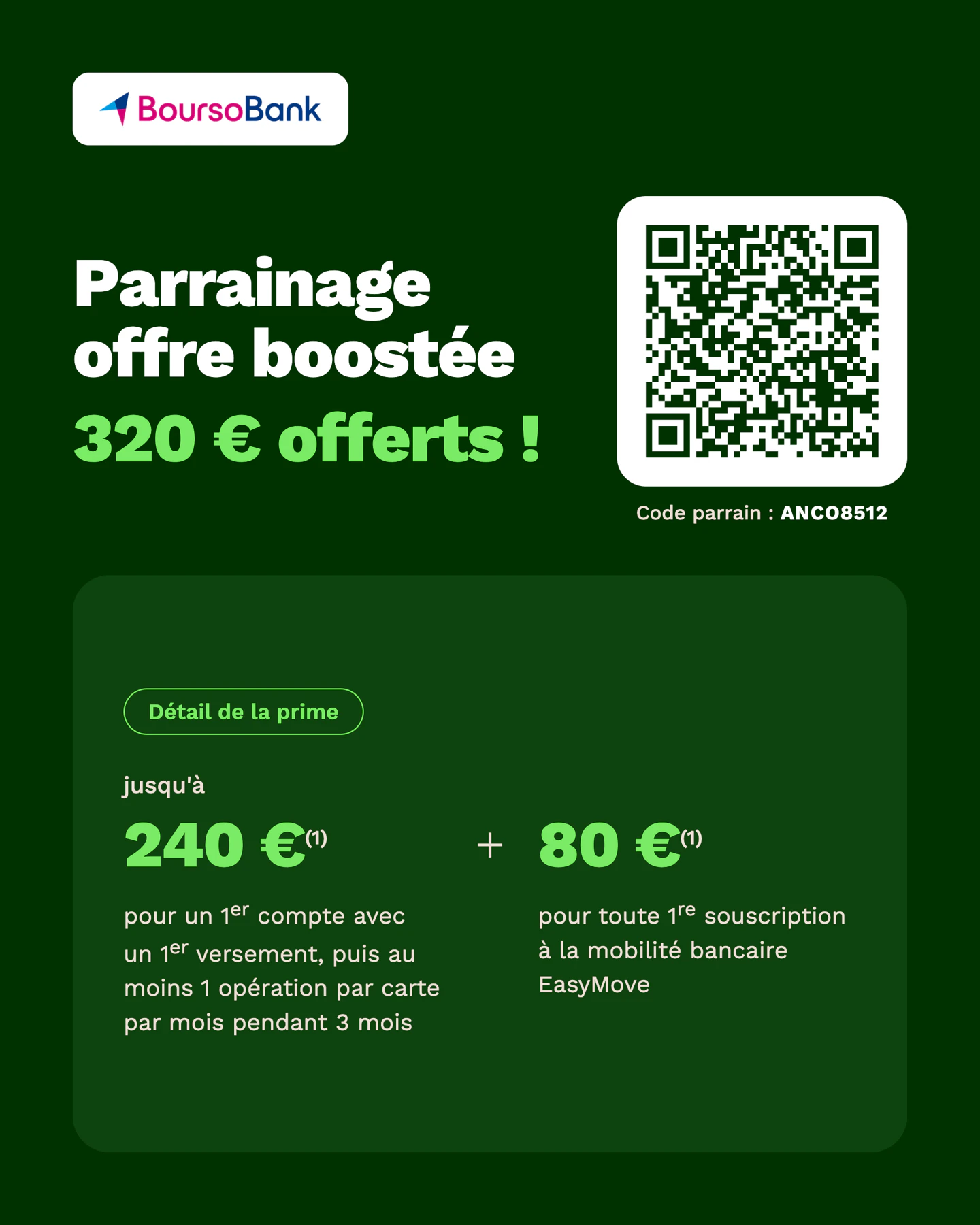Profiter de la prime parrainage BoursoBank 320€