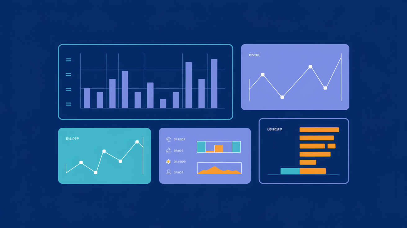 Dashboard showing SEO content analytics metrics including organic traffic, engagement, and conversion data