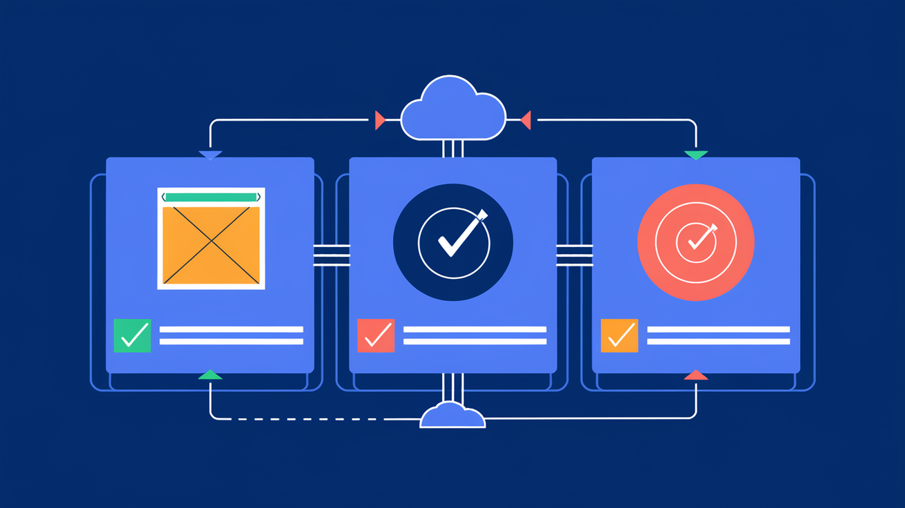 Comparison grid showing SEO content tools organized by category including research, optimization, and analytics
