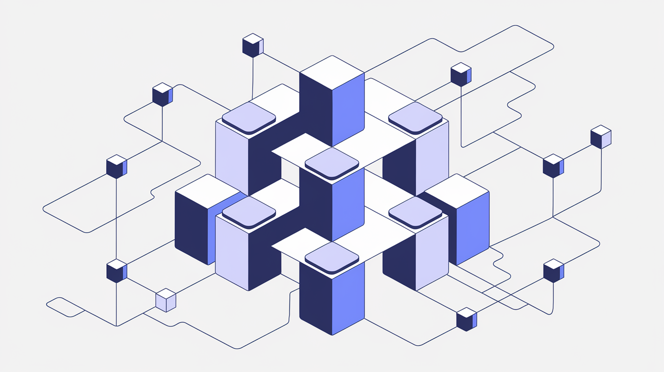 Interconnected content channels flowing into a unified strategy hub, showing SEO, social, email, and sales content converging into one system