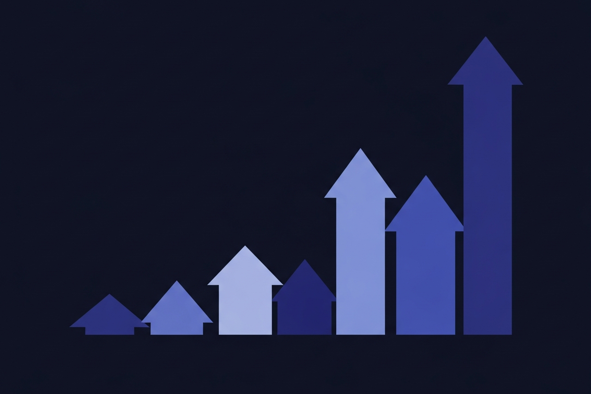 Chart showing how publishing frequency affects organic traffic growth over time