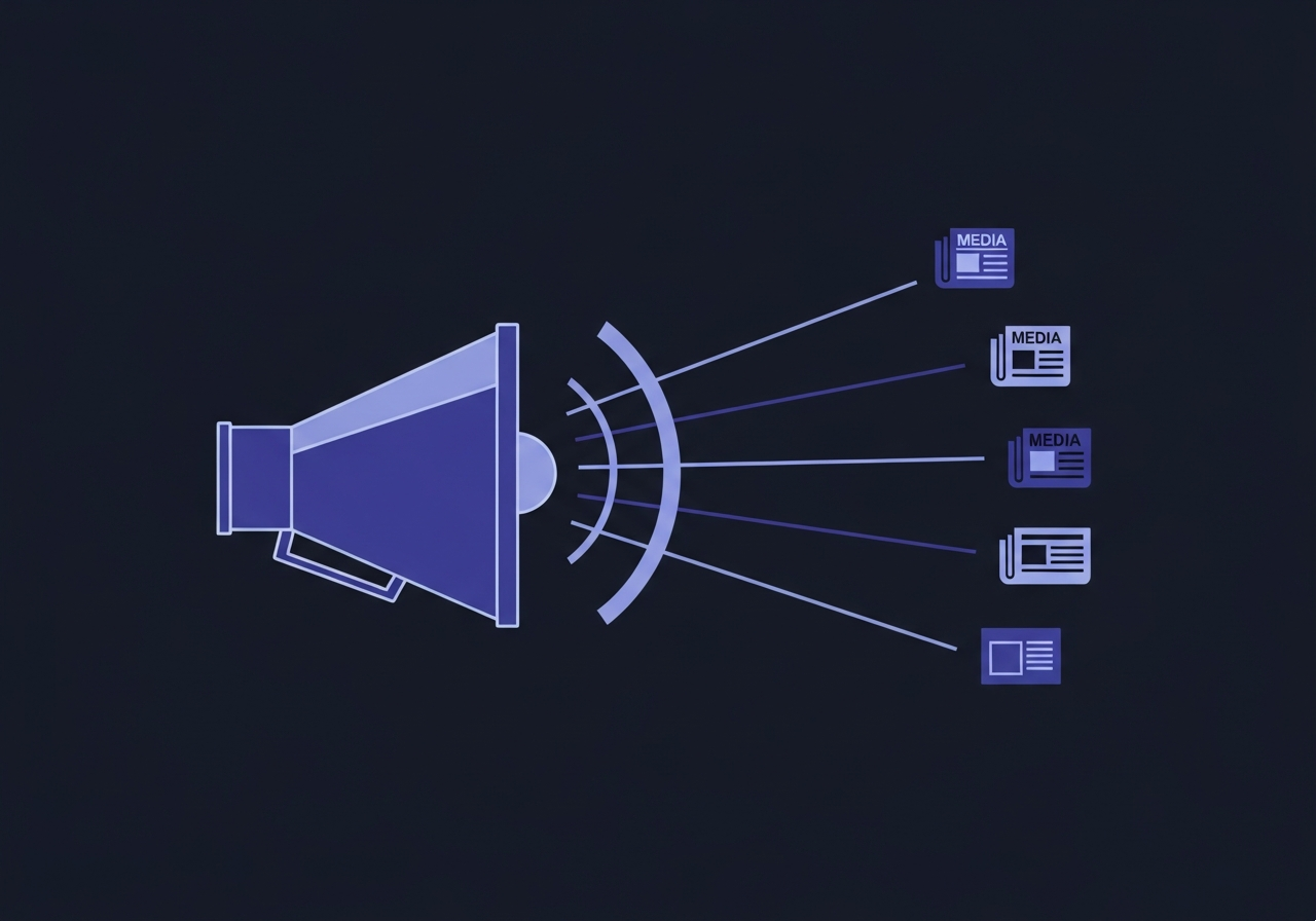 Diagram showing the digital PR content process from idea to media coverage and backlinks