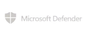 Microsoft Defender logo with shield icon and text.