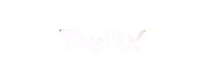 Trellix company logo in white on a black background.