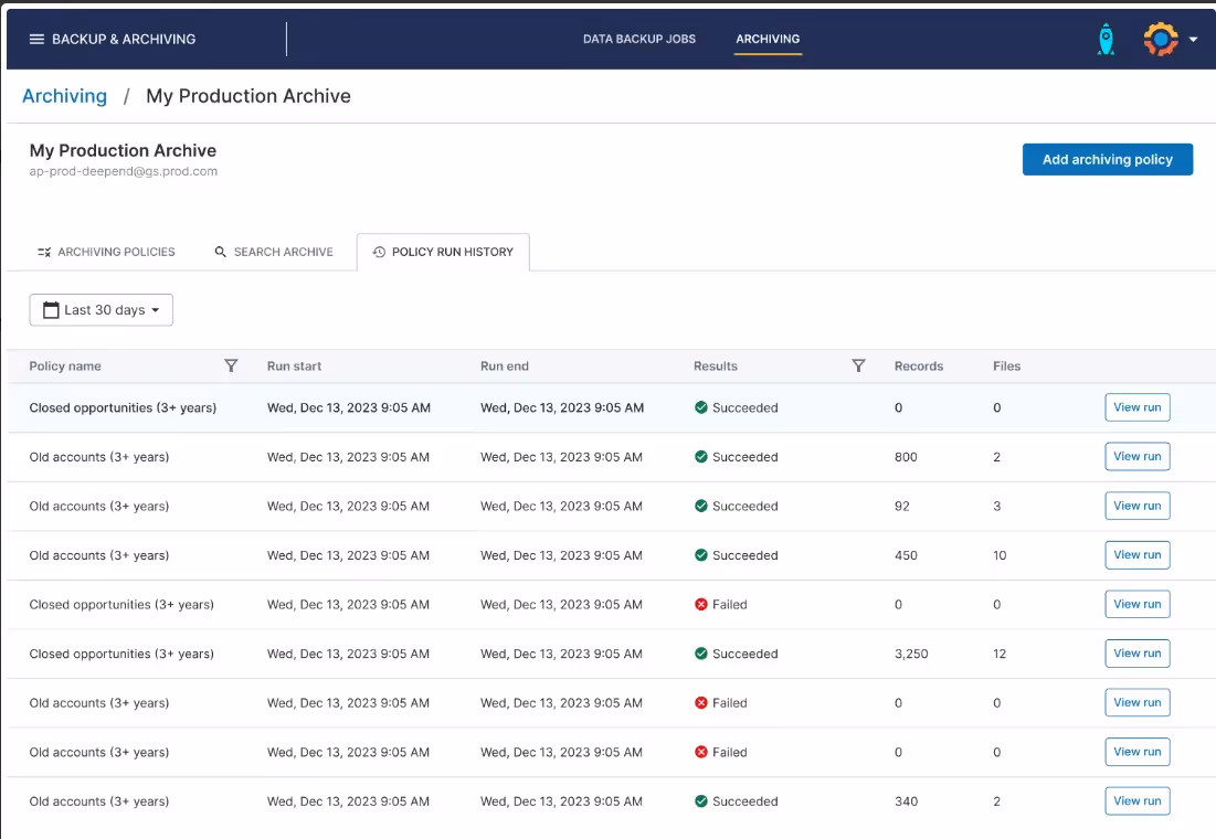 Data Archiving Solution Offered by Gearset