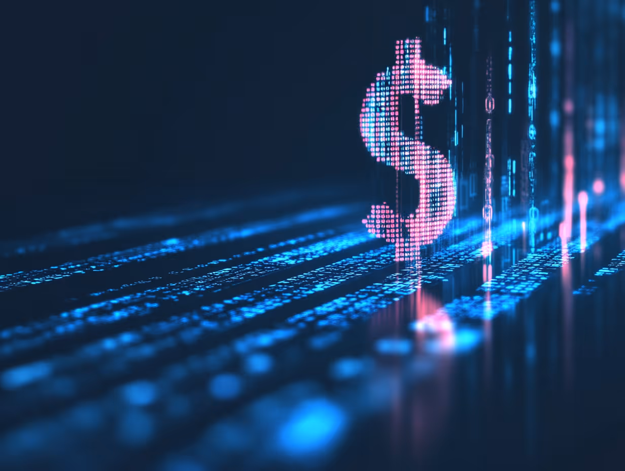 an illustration of a dollar sign in code