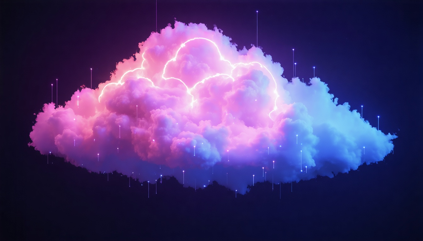 illustration of a cloud containing data