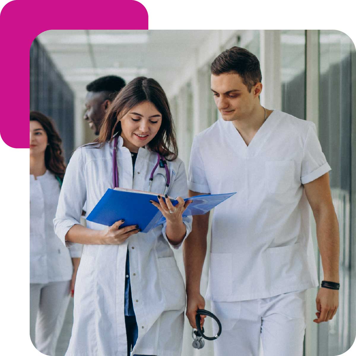 Doctors review audit results and improve their cybersecurity.