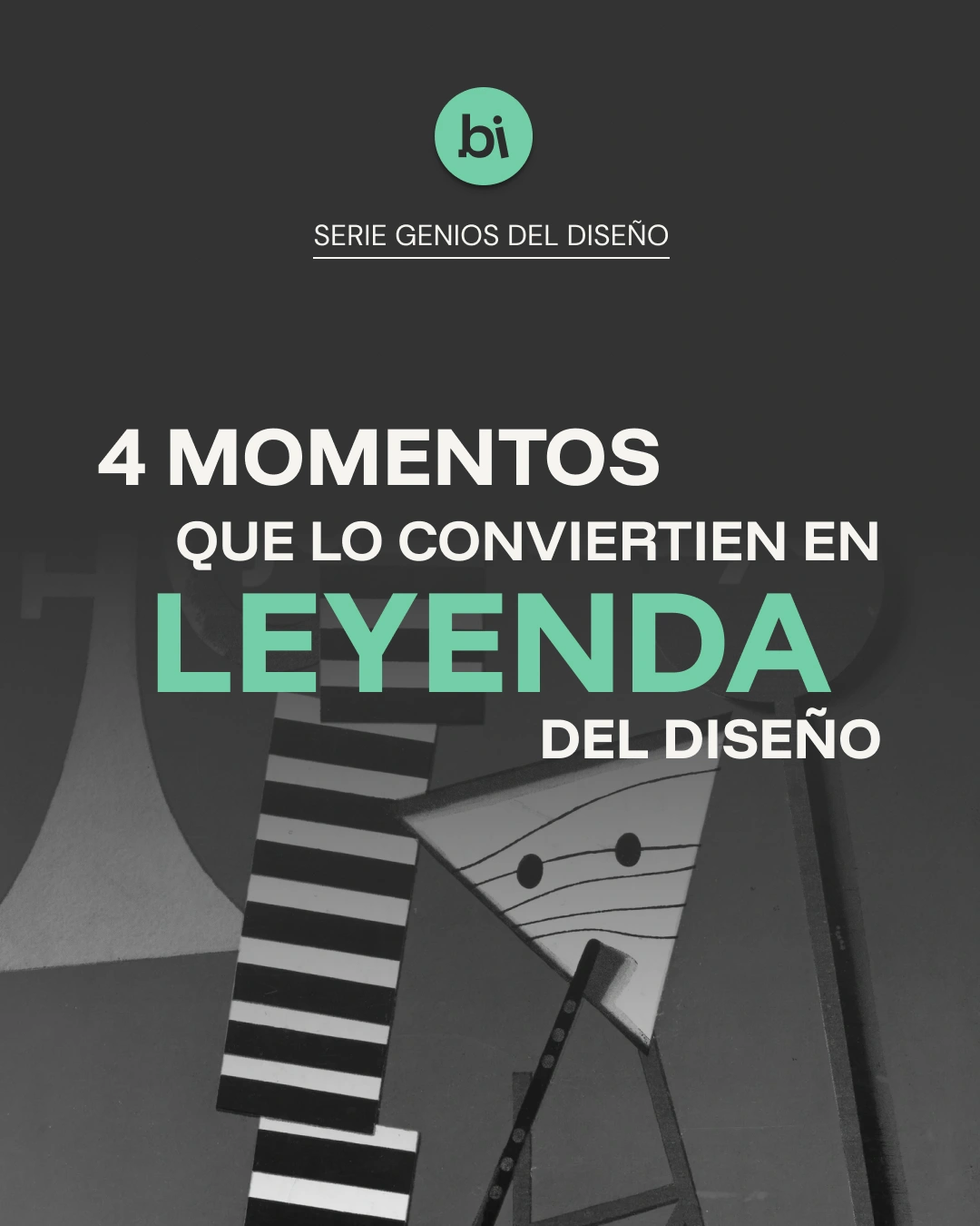 Retrato de Paul Rand junto a una portada de revista con el texto: "4 momentos que lo convirtieron en leyenda del diseño americano"