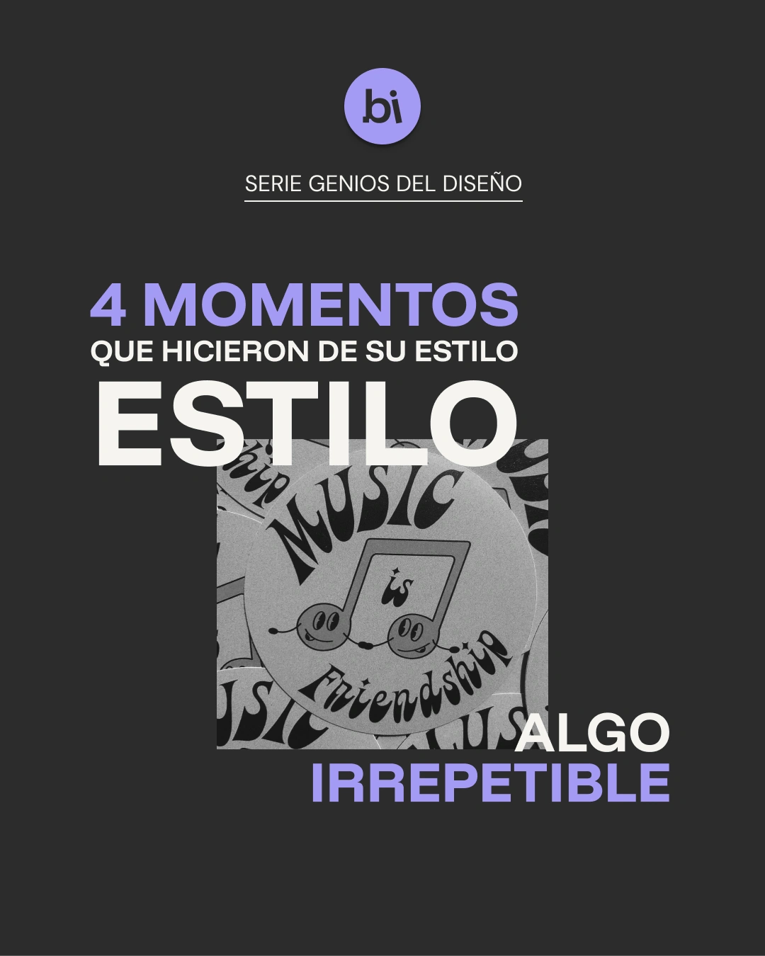 Fondo verde con texto blanco: "4 momentos que hicieron de su estilo algo irrepetible" sobre Raissa Pardini