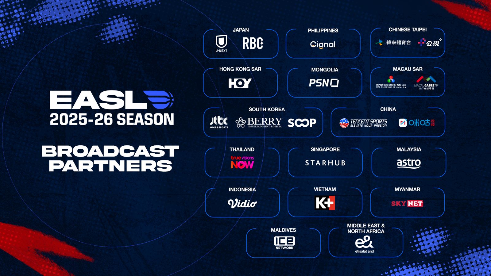 EASL ANNOUNCES 2025-26 SEASON BROADCAST & STREAMING PARTNERS 