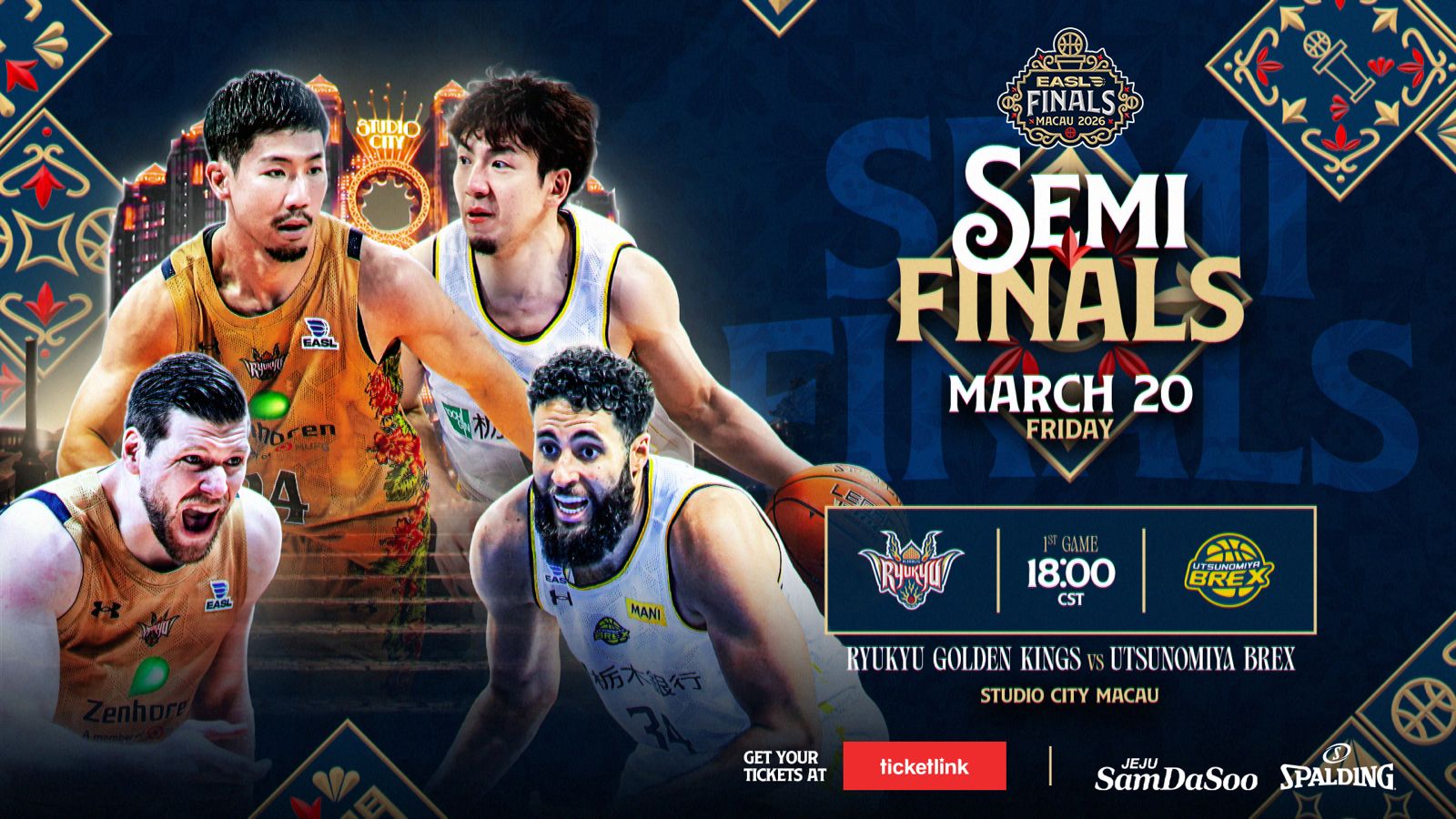 EASL FINALS | Game Preview: Ryukyu Golden Kings vs. Utsunomiya Brex (SF1 | March 20, 2026)