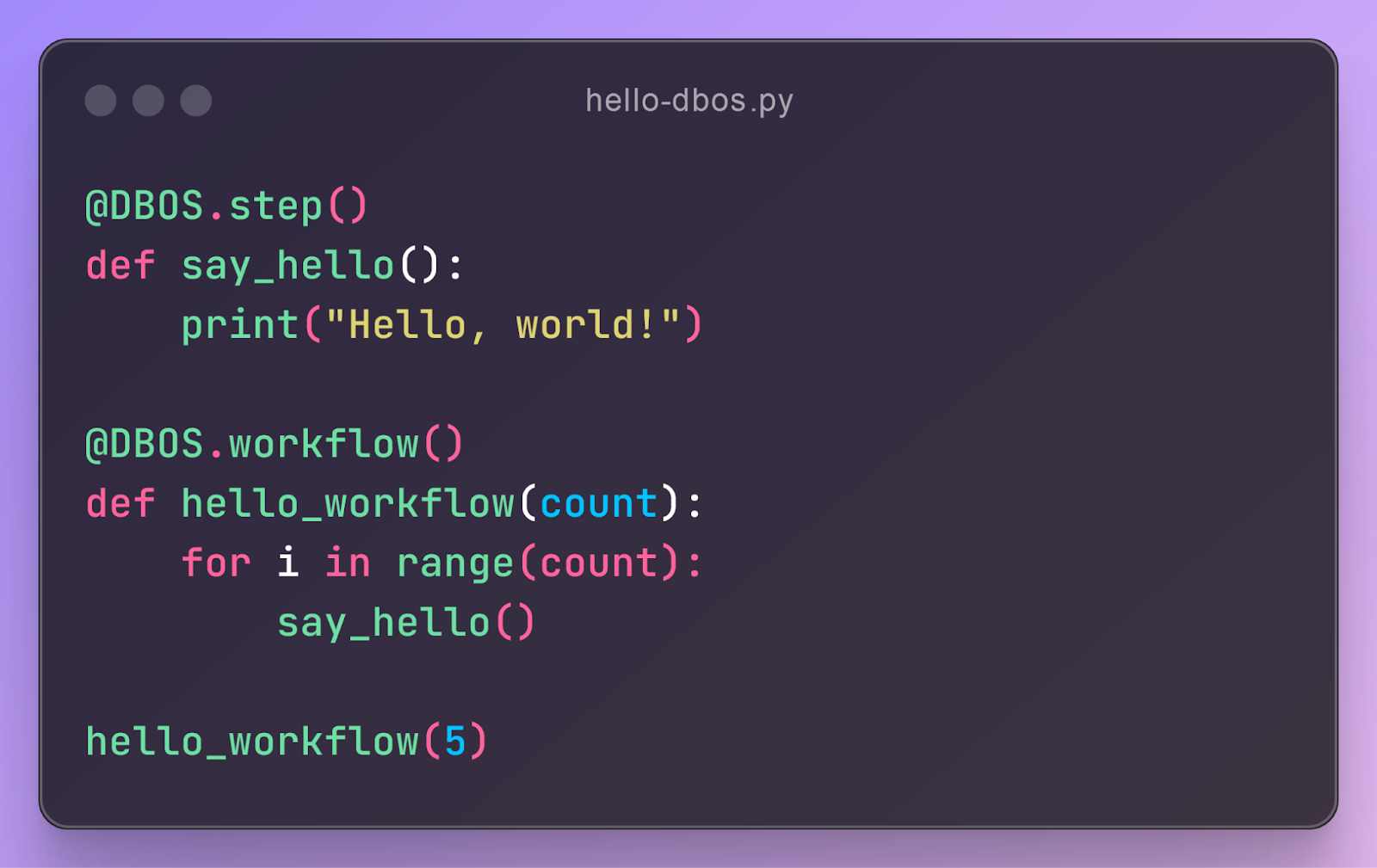 durable workflow execution example python