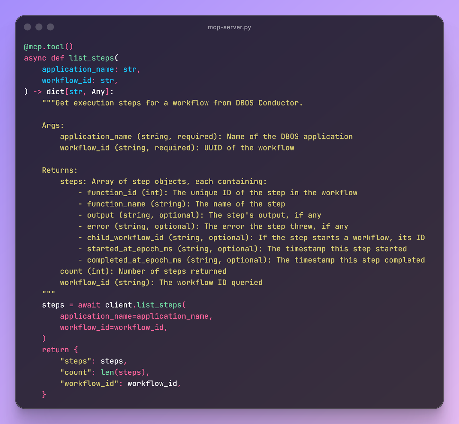 DBOS MCP server for durable workflow execution