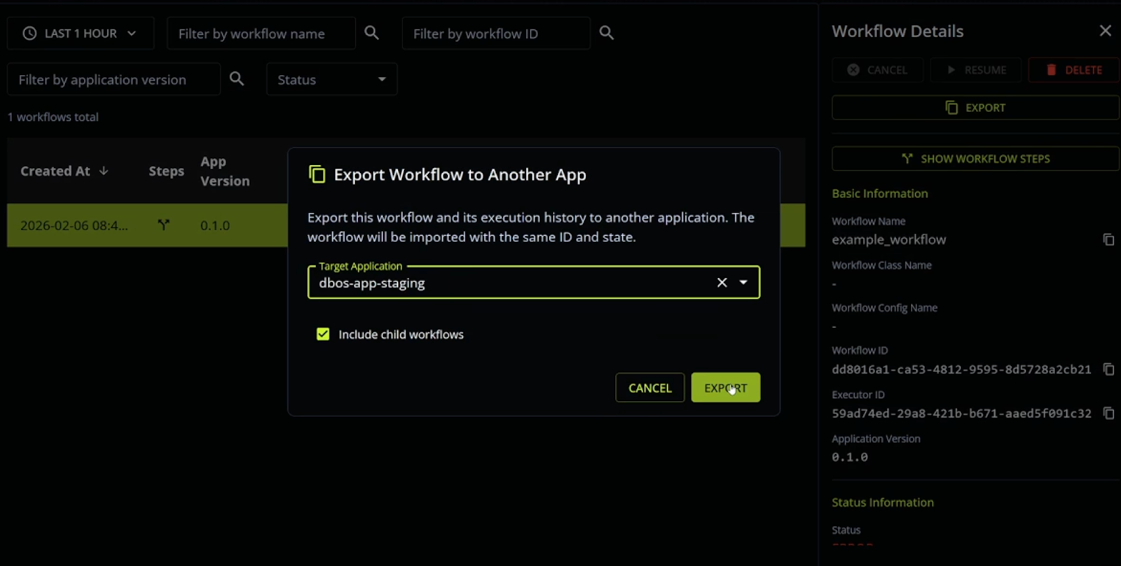 How to copy-paste workflow history