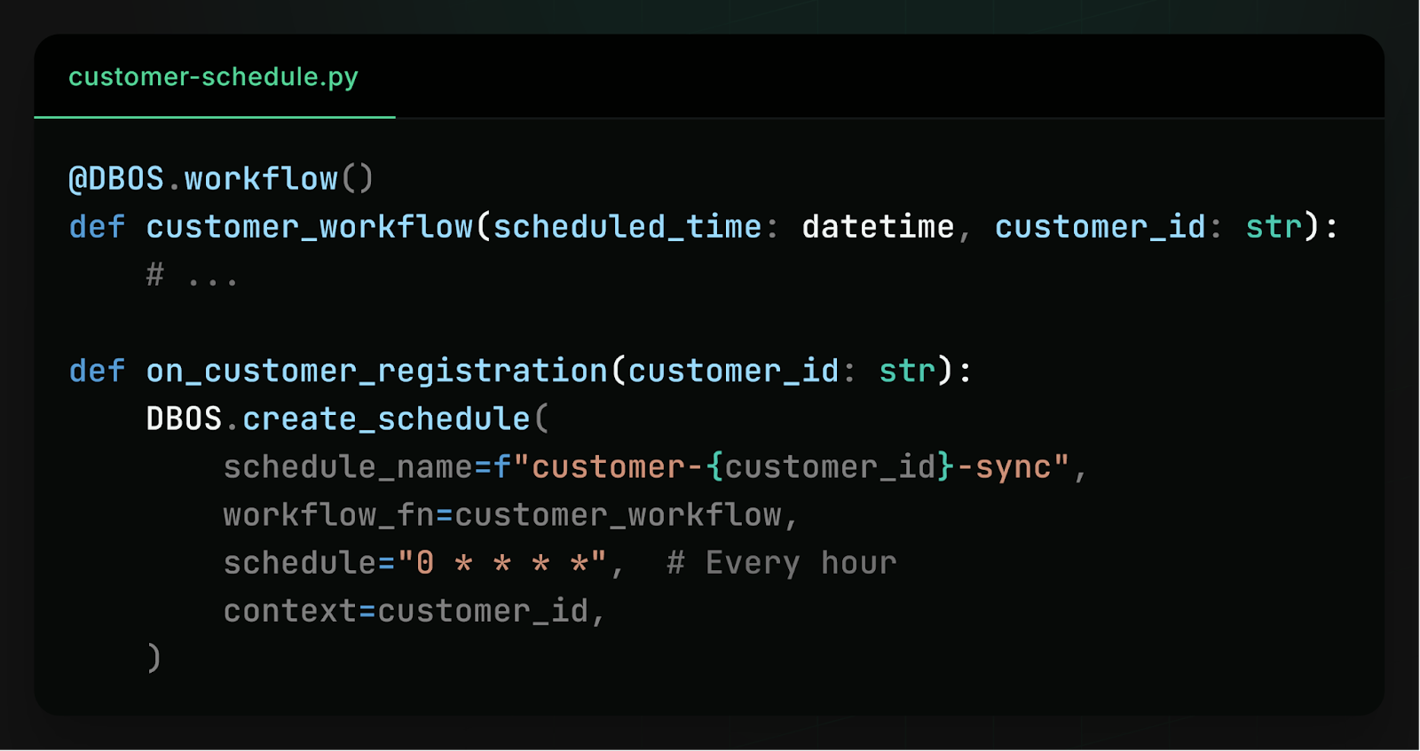 Workflows as code - dynamic workflow scheduling code example