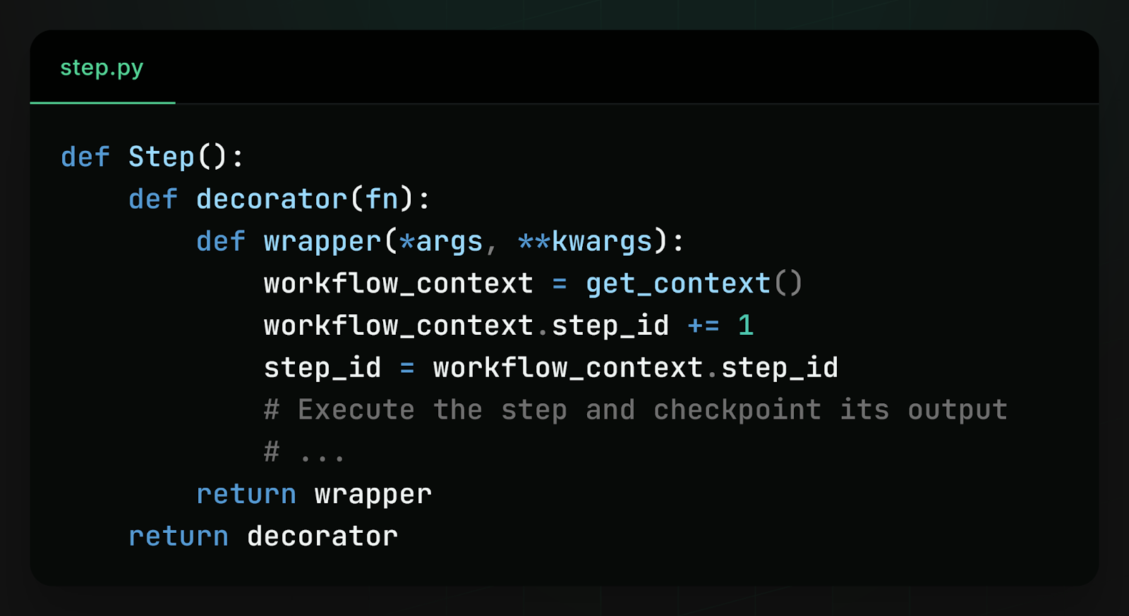 Python async code example with DBOS