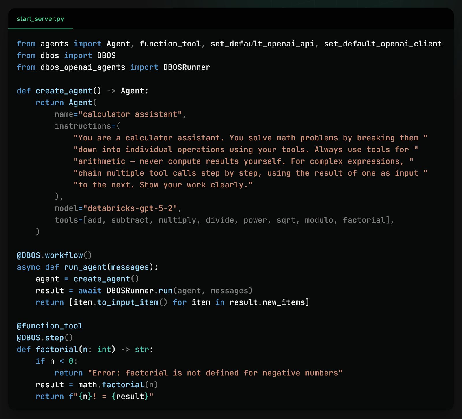 DBOS - Databricks Lakebase integration code example