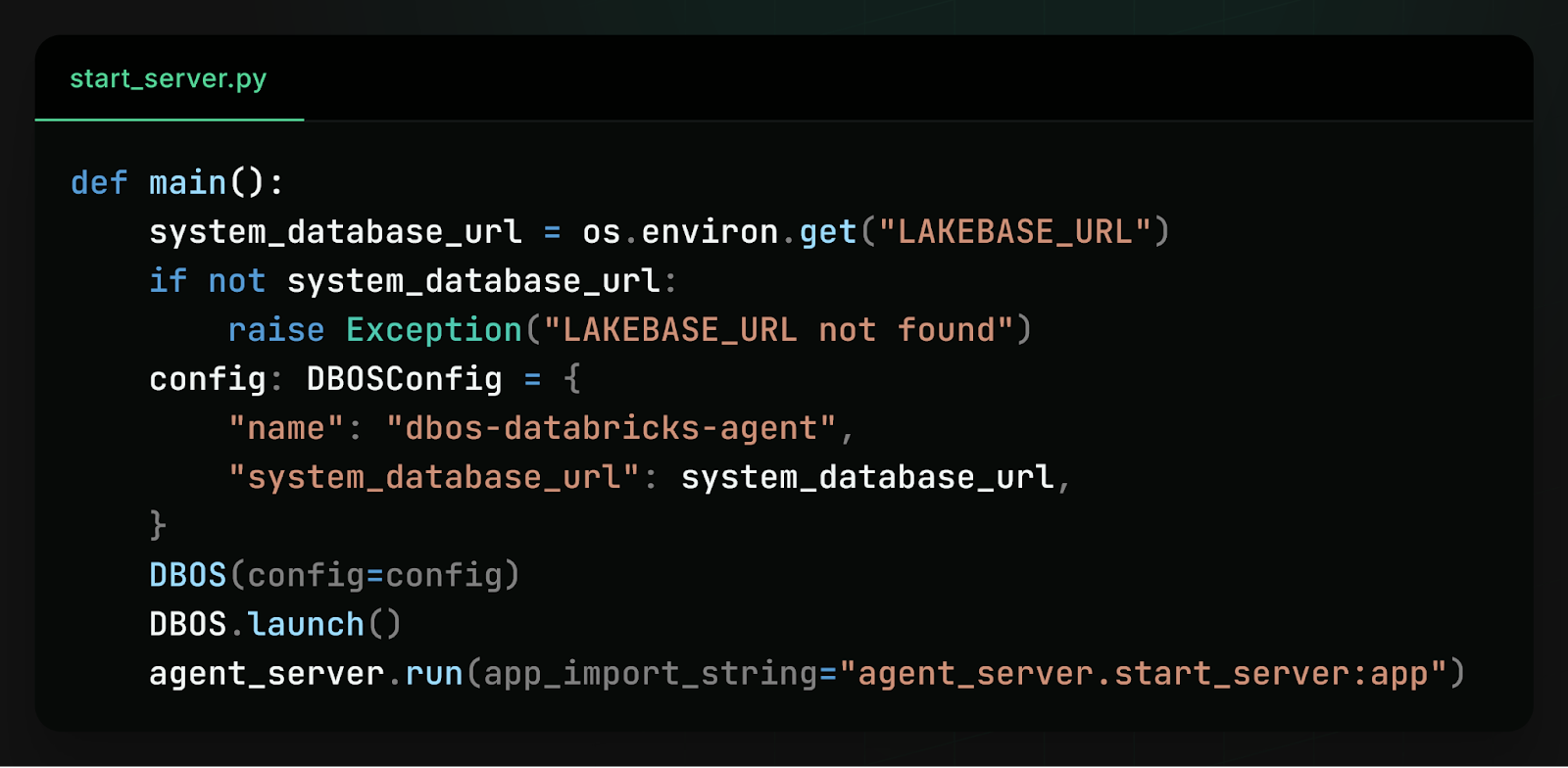 Durable Databricks AI Agents code example