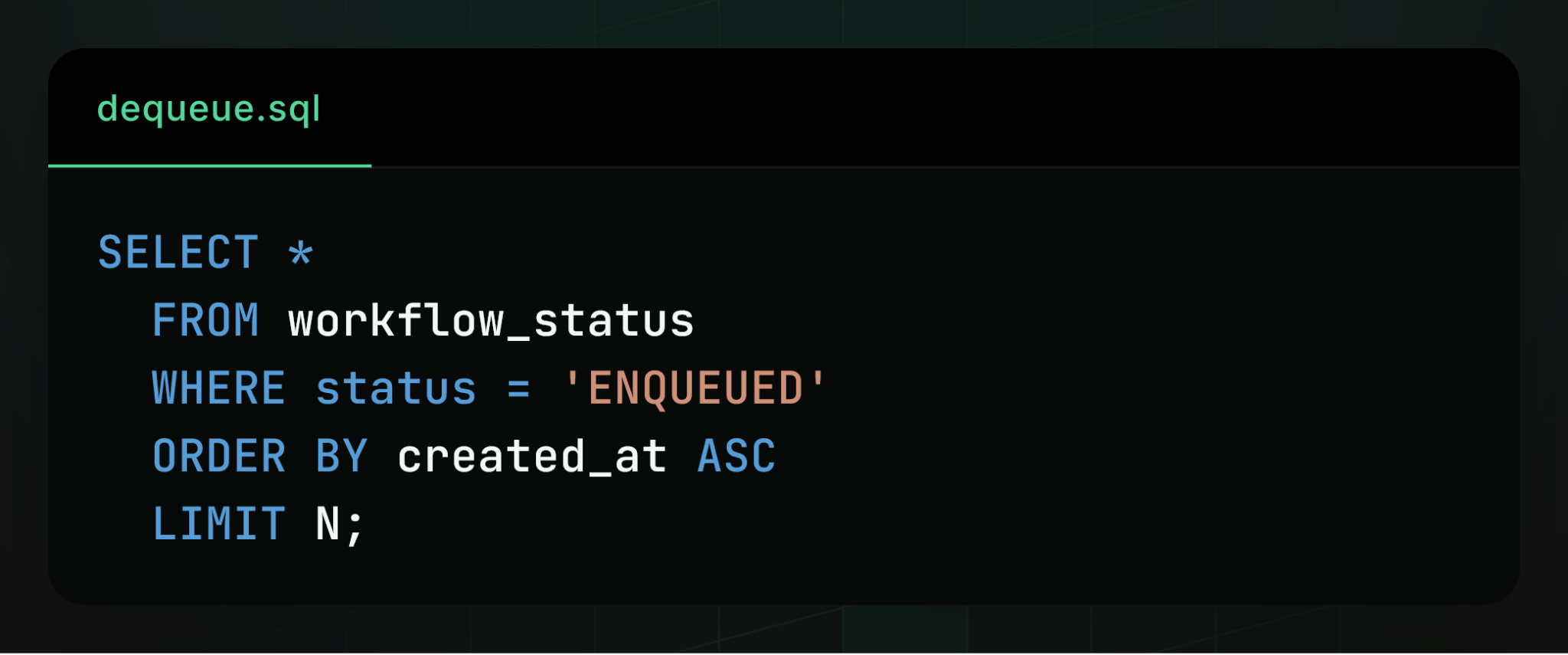 Use Postgres for queueing - SQL example